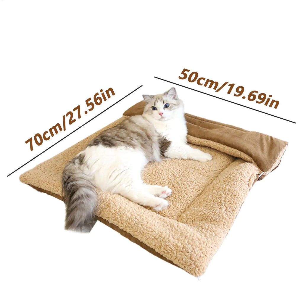 Small Cat Bed Soft Foldable Mat Dog Sleeping Kitten Puppy Pet Indoor Qme