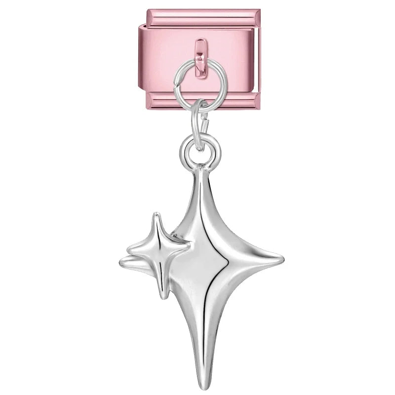 Wholesale Butterfly Bow Stars Love Heart Key Planet Shiny CZ Flower