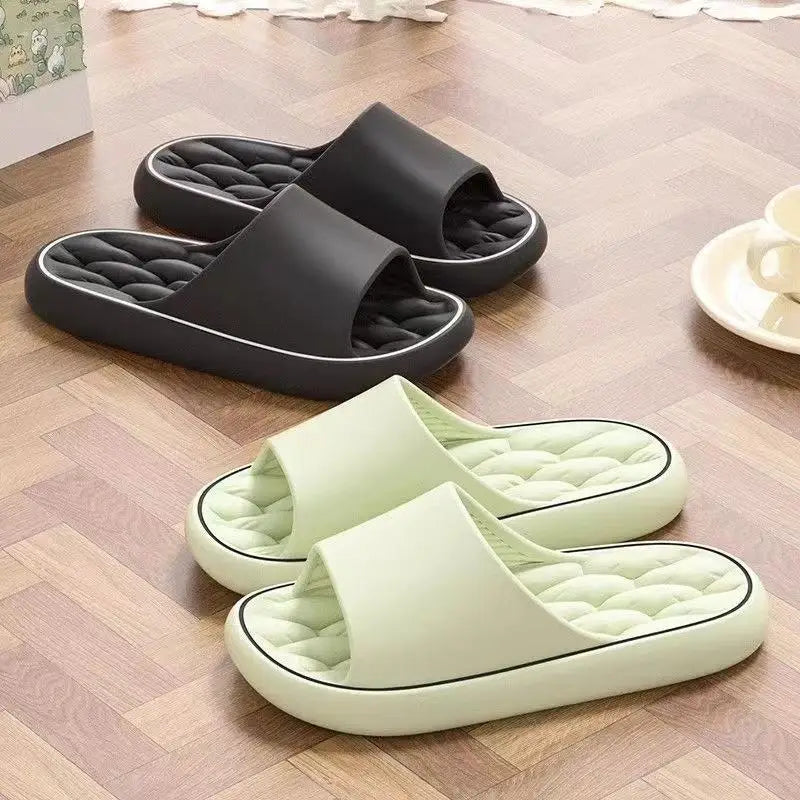 NEW Super Light Soft Slippers Simple Fashion Slides EVA Elastic Shoes Colorful Sneakers In Door Bathroom Flip Flops Qme