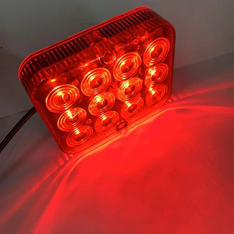 12V 24V 12 LED Waterproof Rear Tail Fog Light Driving Lamps Safety Qme