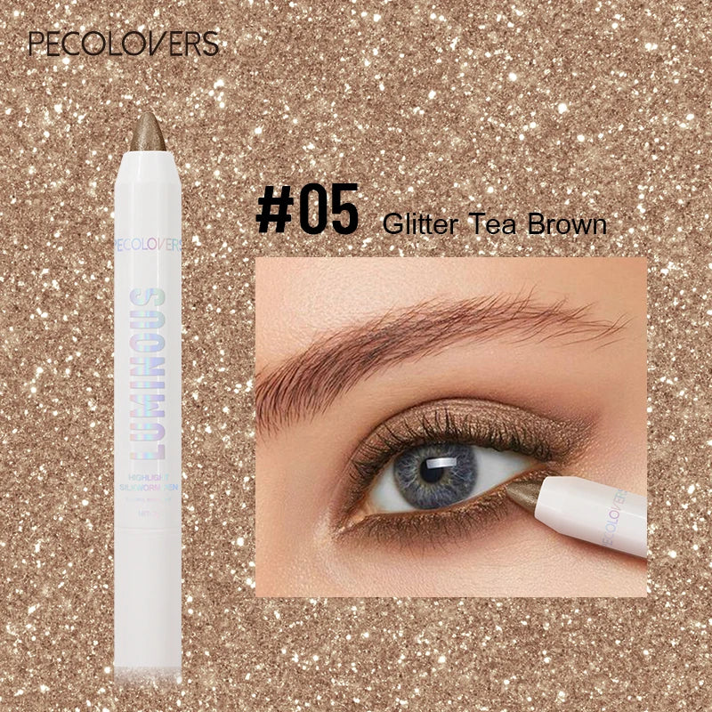 Long-lasting Brightening Highlighter Sparkling Eye Corner Lying Silk Qme 05