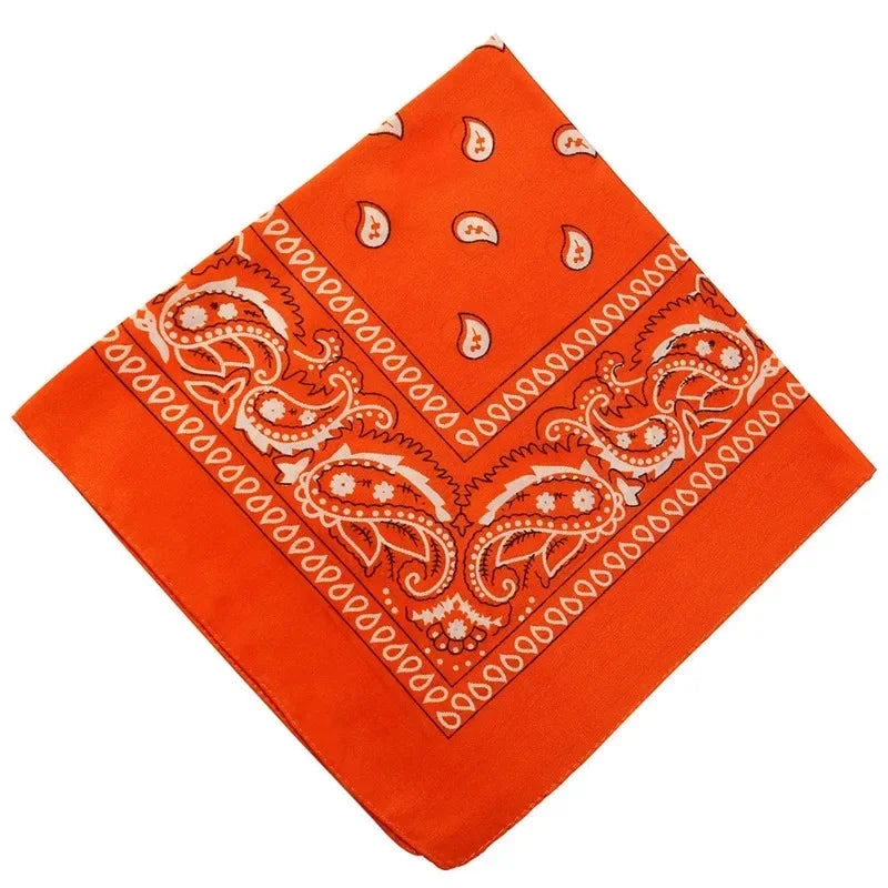 1PC Unisex Fashion Printed Square Scarf Cycling Bandana Fishing Sun Protection Neck Cover Scarves Handkerchief Outdoor Headwear Qme JYL 55X55cm
