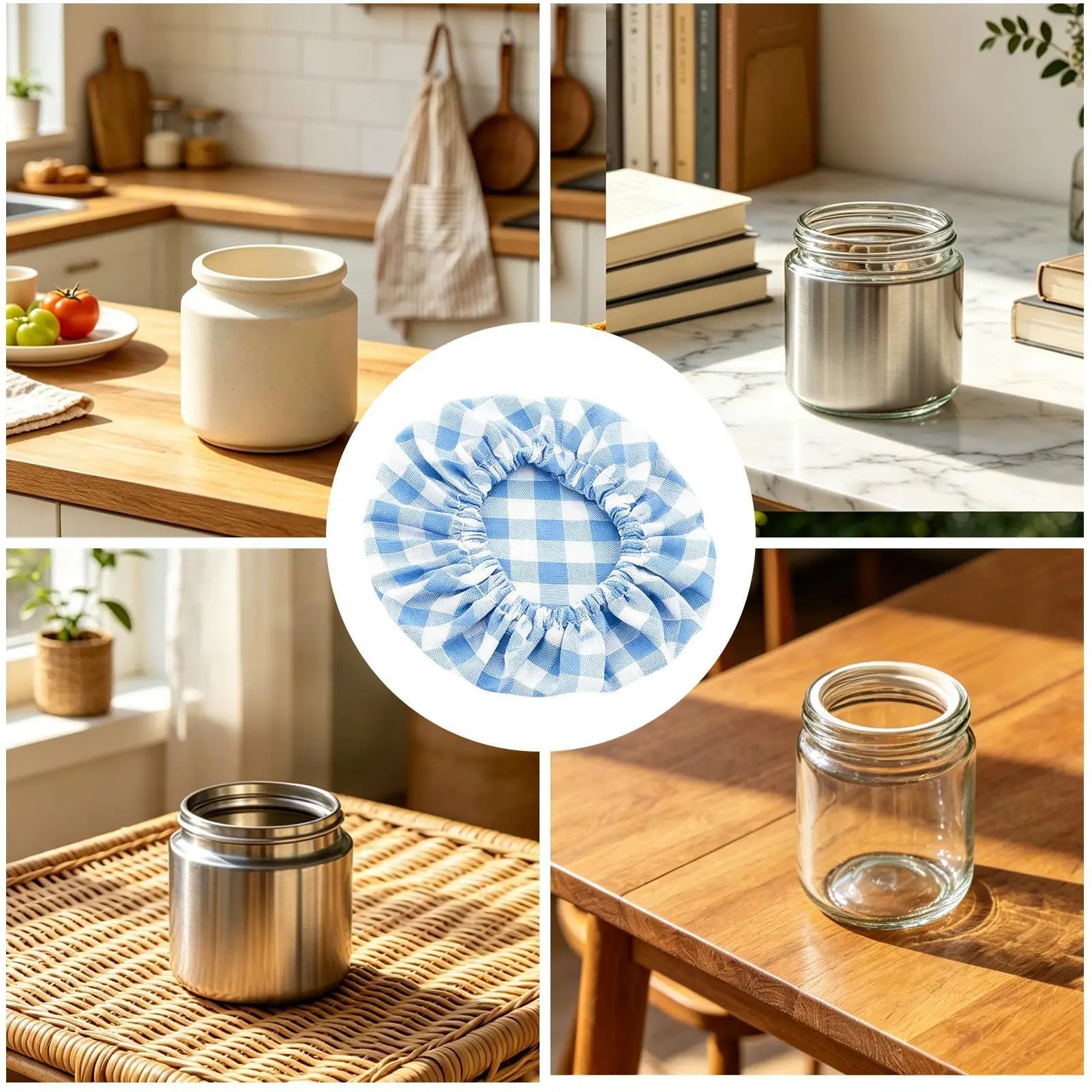 Sourdough Jar Cover 4 Reusable Breathable Bread Fermentation Lids Qme