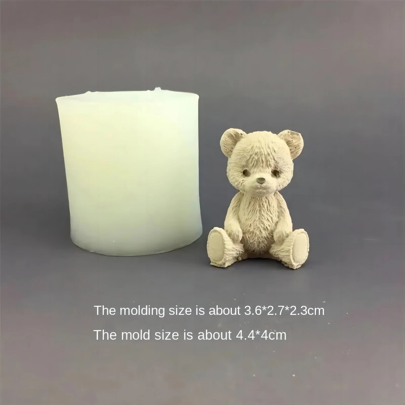 1PC Korean Version of Teddy Bear Honey Jar Silicone Mold Chocolate Baked Cake Aromatherapy Candle Gypsum Dropping Glue Qme