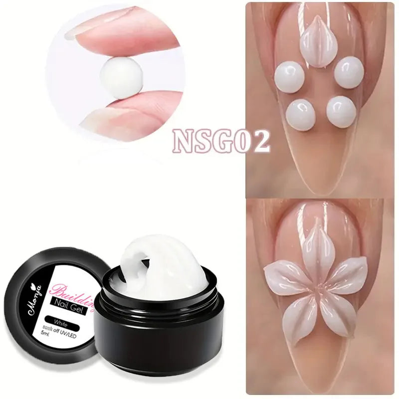 3D Multigel Non Stick Hand Extension Nail Carved Gel Polish 5D Qme