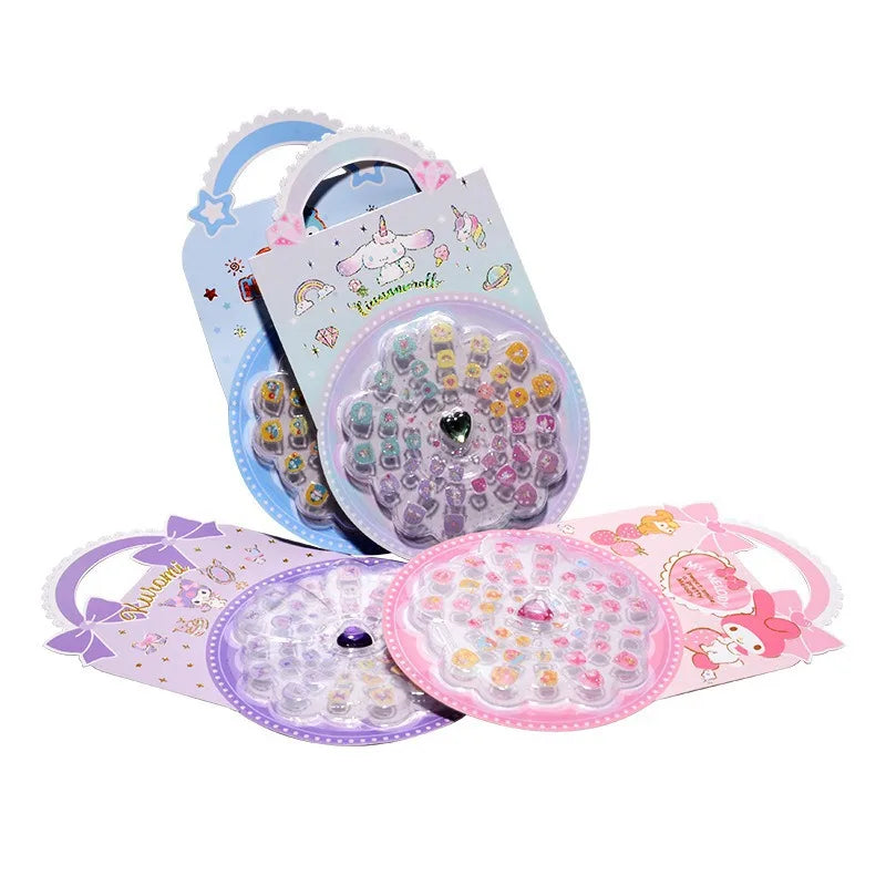 Hello Kitty Kuromi Cartoon Nail Stickers Student-style Cute Decals Qme