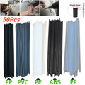 50pcs Plastic Welding Rods Set Hot Melt Adhesive PP/PE/PVC/ABS Polypropylene Welding Sticks for Car Bumper Repair Tools Supplies Qme PP Black 10pcs