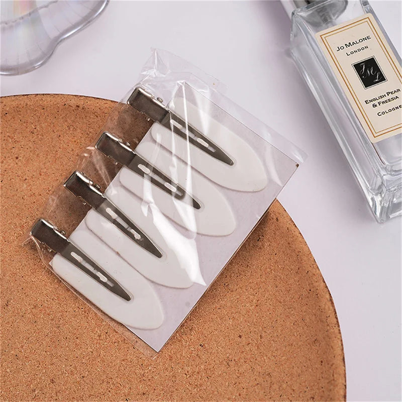 Traceless Hair Clip Cream Glue Side Girl Korean Simple Duckbill Fairy Qme 4pcs B