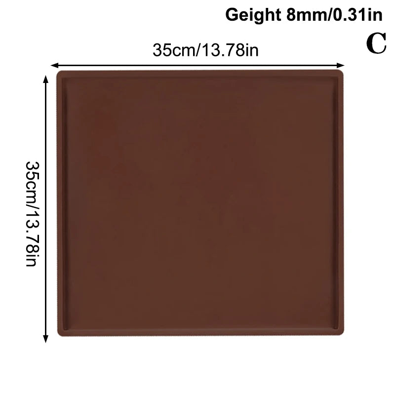Multifunctional Silicone Cake Roll Mat Non-stick Bakeware Tray Pan Qme C Coffee