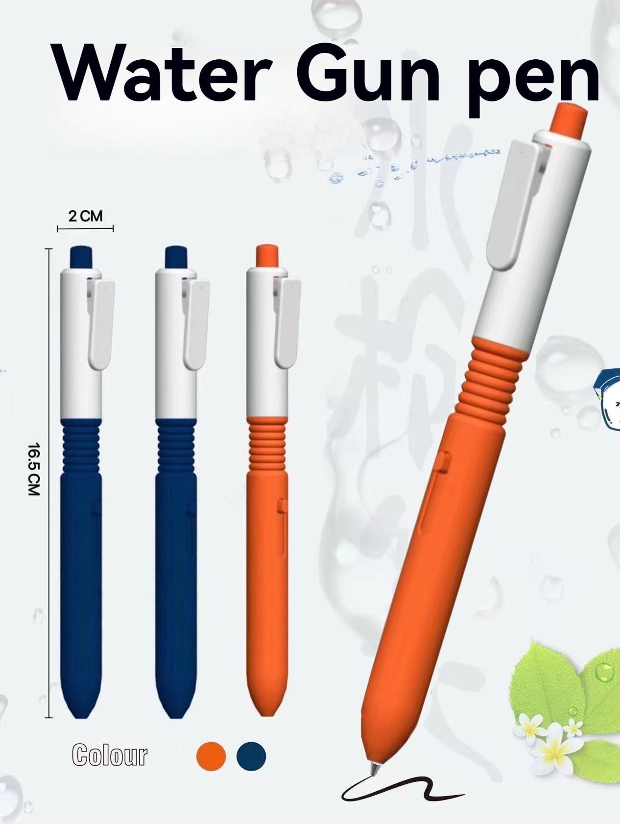 2 in 1 New Water Gun Pen ,Black Ink,Strange Water Pen Prank Creative Water Spray Small Water Gun Play Model Stationery Qme