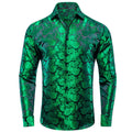 Hi-Tie Jacquard Paisley Mens Dress Shirts Long Sleeve Lapel Suit Shirt Casual Formal Blouse 10 Colors Wedding Business Party Qme CY-1097 XXXL