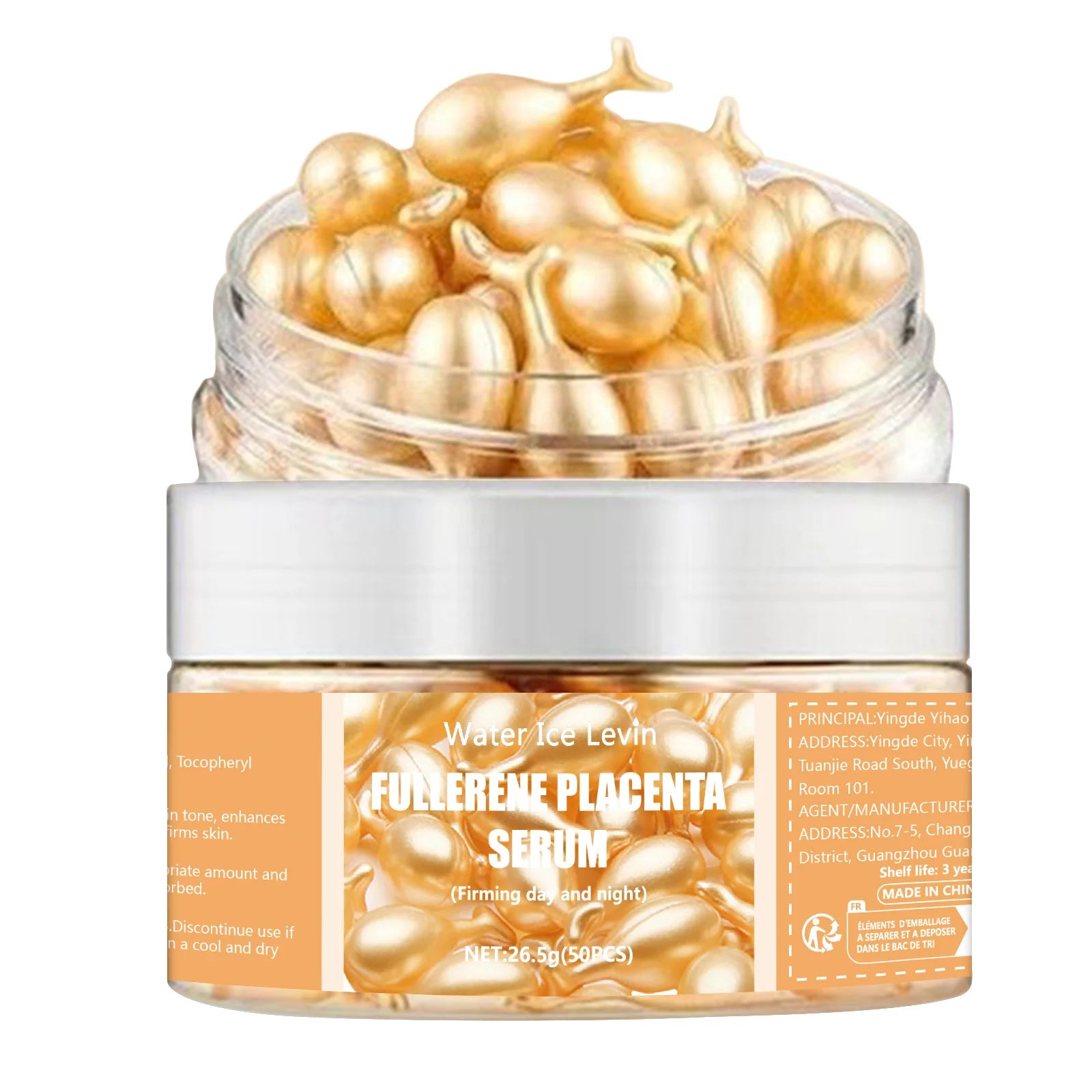 50 Fullerene Essence Capsules Collagen Capsules Facial Care Essence Anti-Wrinkle Anti-Acne Firming Whitening Hyaluronic Acid Essence Skin Care New Product Qme 1Pc