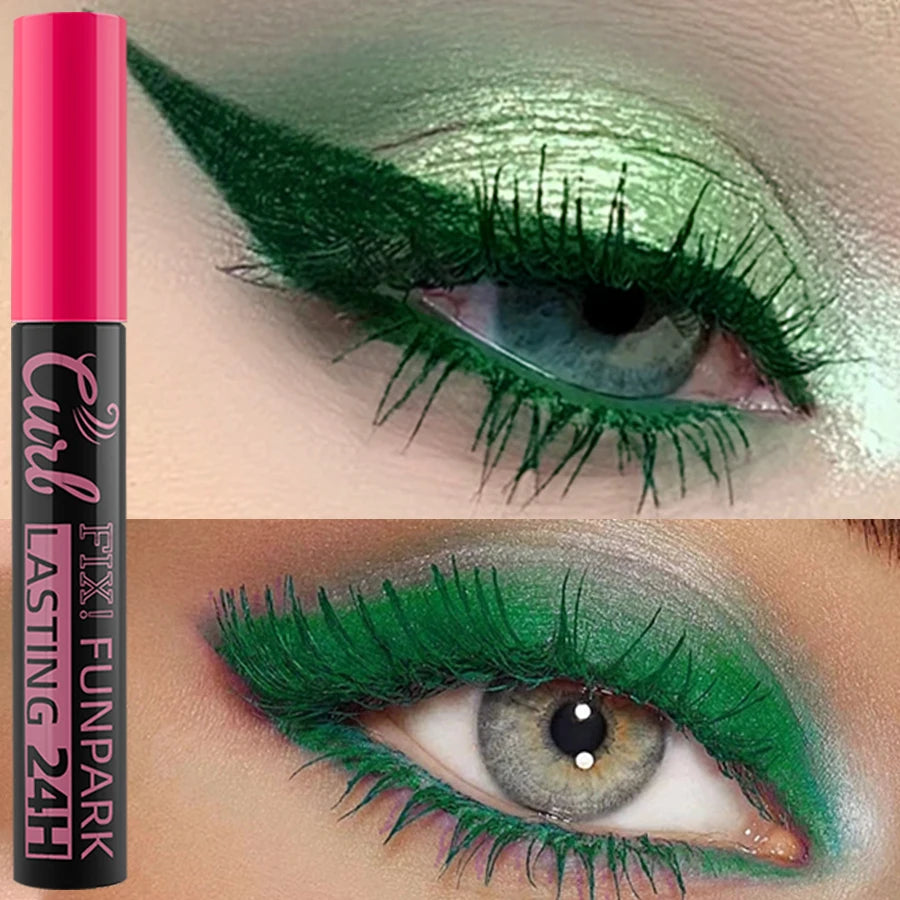 9 Mascara Thick Curl Waterproof Natural Eyelash Long Lasting Blue Qme