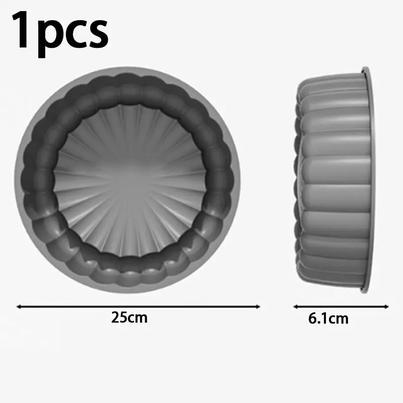 Charlotte Cake Pan Silicone Cheesecake Nonstick Round Baking Mold Qme C3