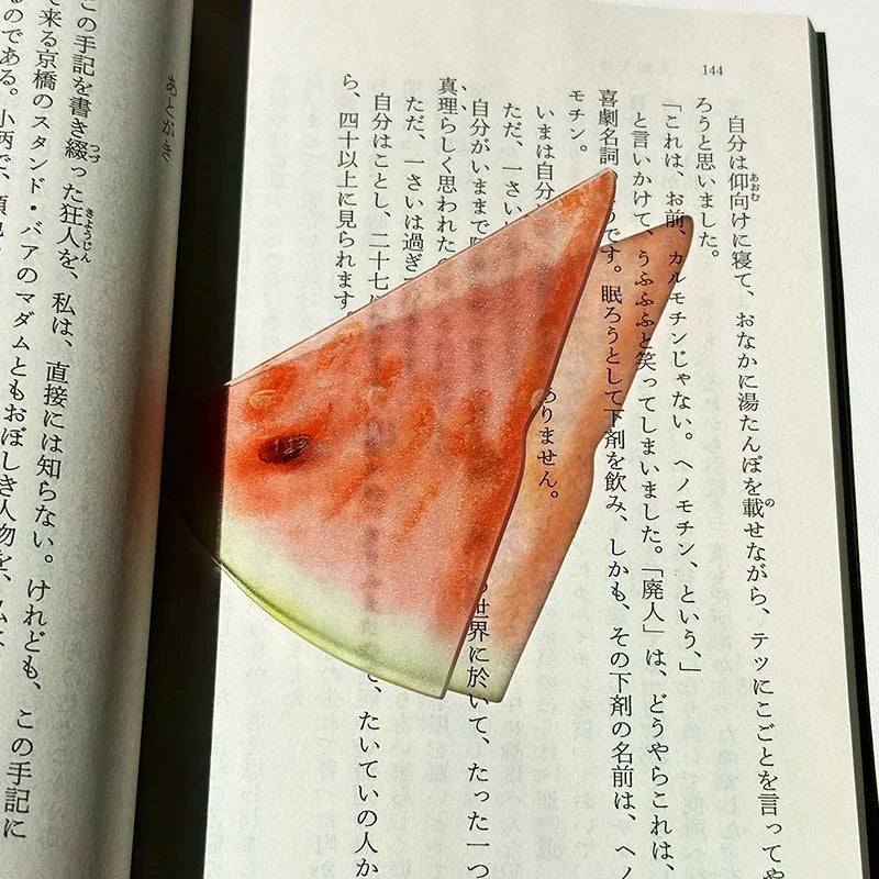 Delicate Transparent Acrylic Apple Bookmark Reading Mark Student Qme