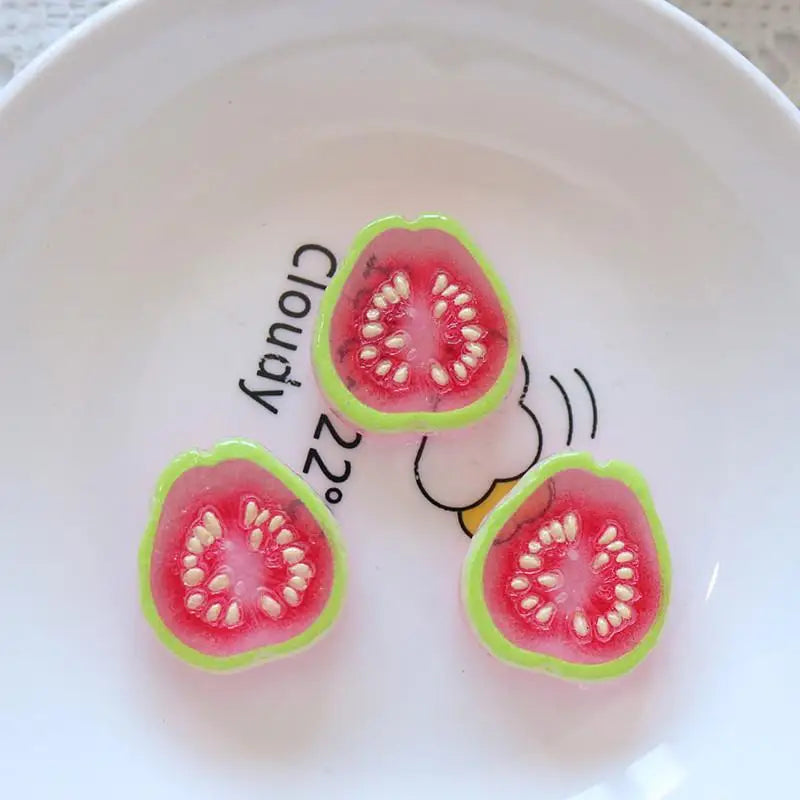 10PCS Mini Adorable Watermelon Flat Back Cabochons Kawaii Fruit Pieces for DIY Scrapbook Gift Wrapping Decor Qme StyleI