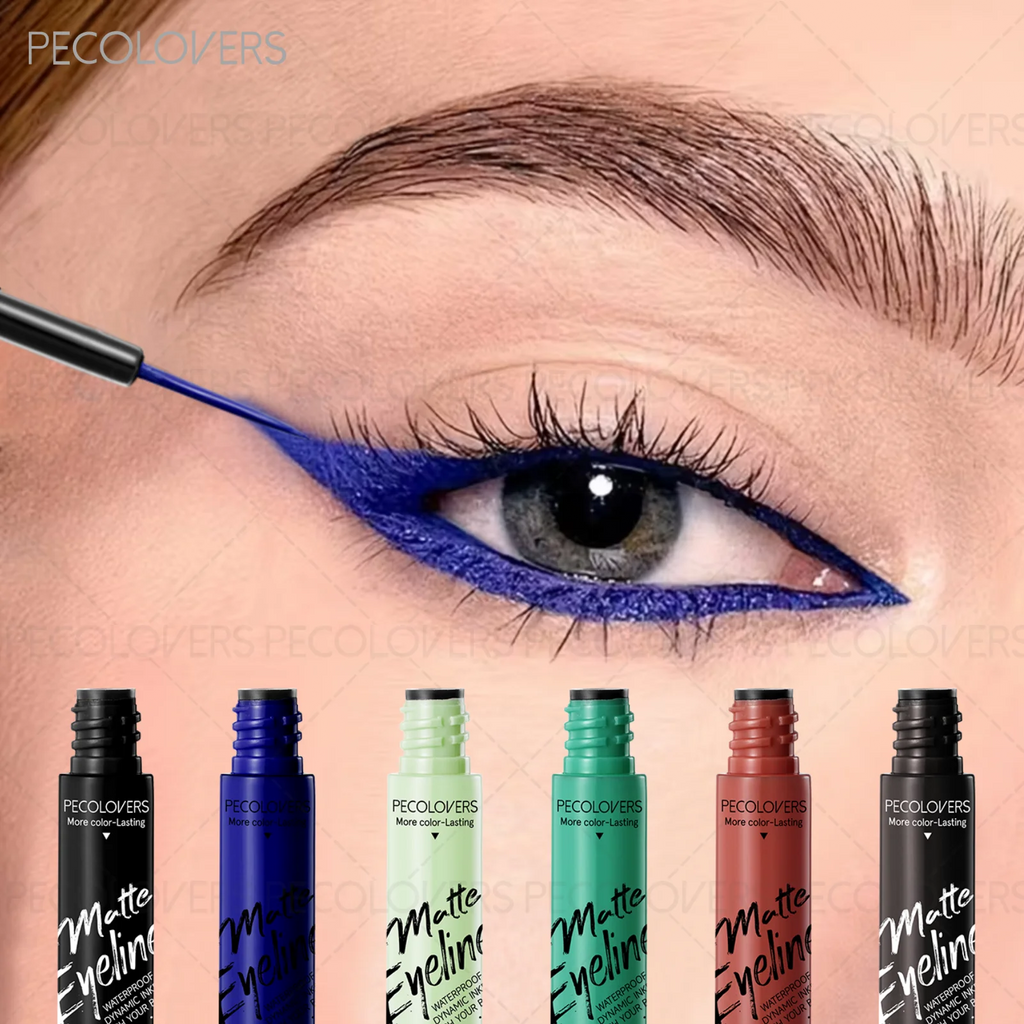 Colored Matte Dip Liquid Eyeliner Rendering Eye Line Klein Blue Qme