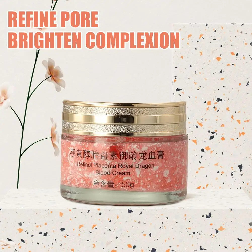Dragons Blood Easy Cream, Retinol Placenta Dragon Blood Face Cream, Anti Wrinkle Cream For Women Rejuvenate Skin Care 50g Qme