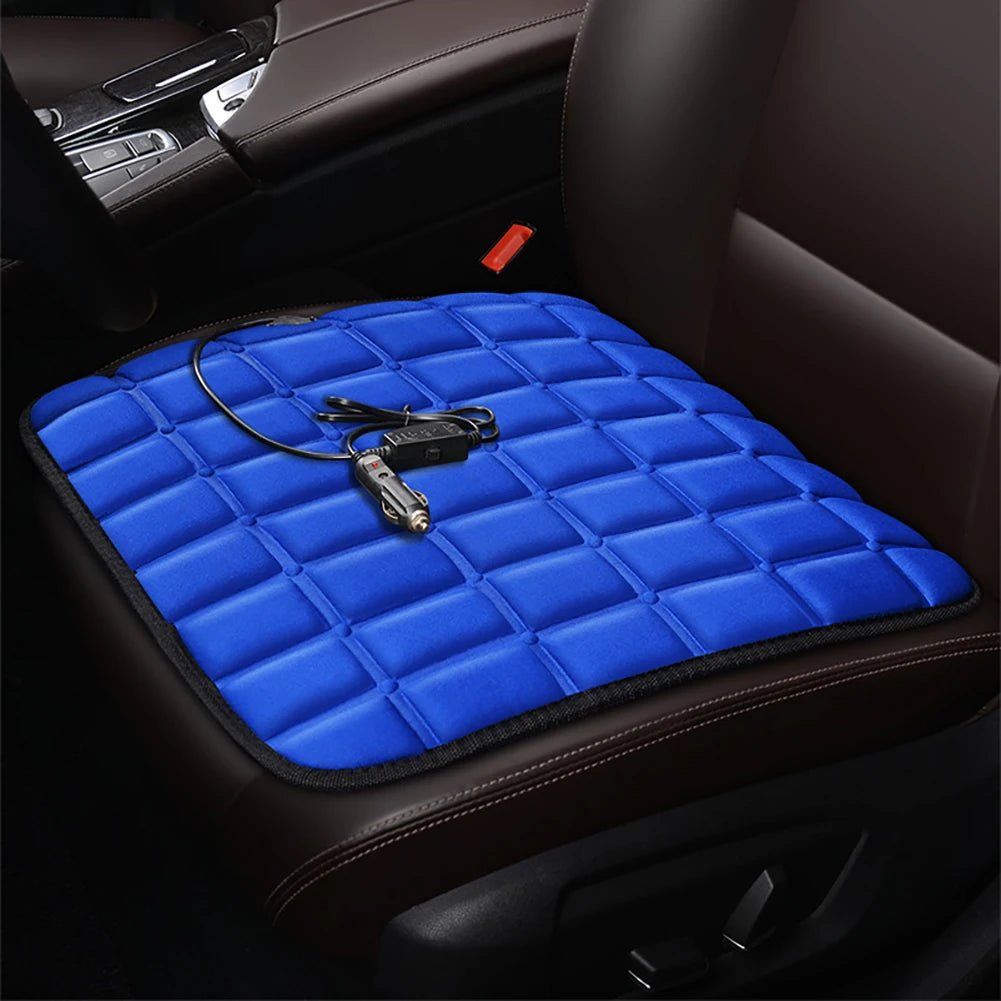 12V Car Seat Heated Cover 3 Gear Adjustable Temperature Electric Heating Pads Heated Car Seat Cushion Winter Seat Warmer Qme