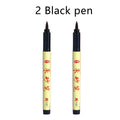 Cinnabar Pen Art Markers Pen, Red/Black Soft Brush Tip Pens, For Copy The Scriptures, Talismans, Calligraphy And Red Drawing Qme 2 black pen