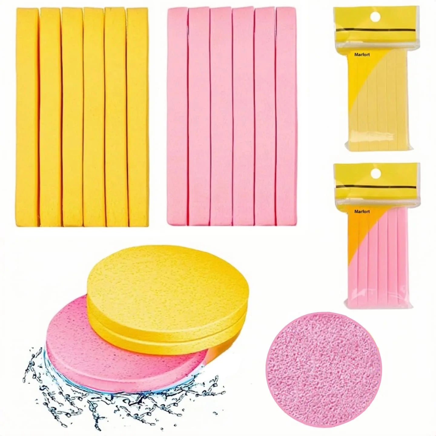 5 Compressed Facial Sponge Estheticians Face Sponges Cleansing Qme mix 2 bag
