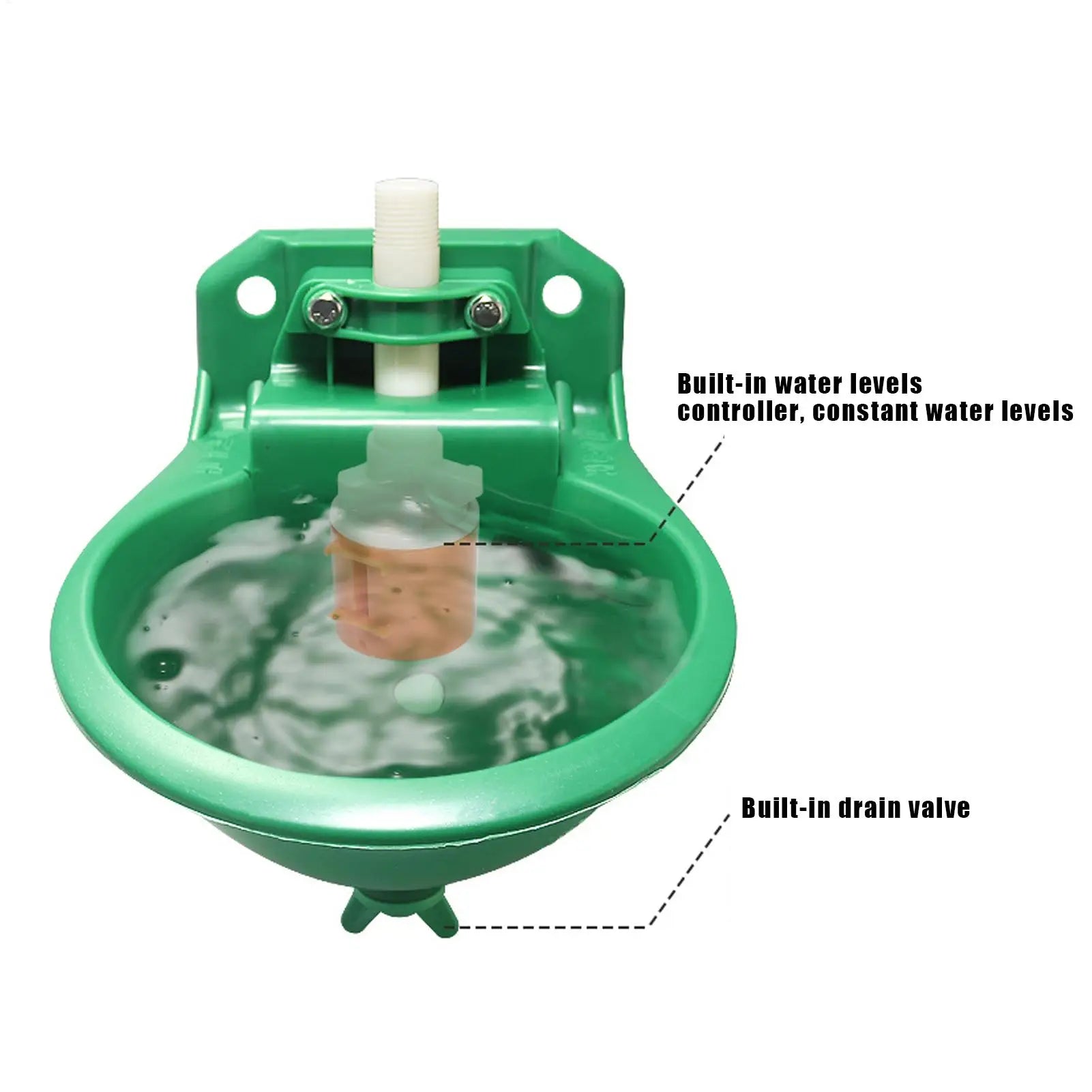 Goat Water Trough Horse Waterer Fountain Drinker Container Tank Farm Qme