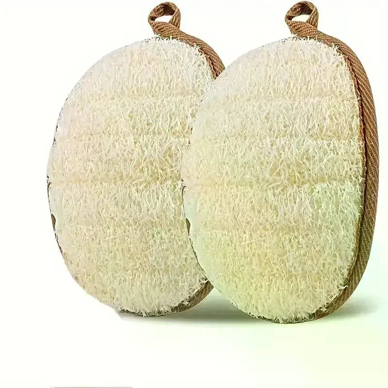 Natural Loofah Body Scrubber Soft Exfoliating Sponge Shower Brush Cleaner Pad Body Skin Care Tool Bath Exfoliator Shower Puff Qme