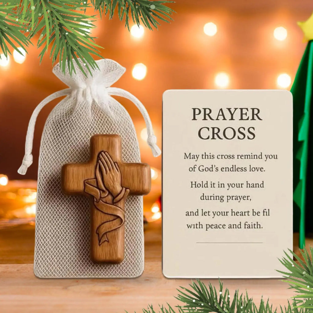 Wooden Cross Hand Clinging Crosses Handmade Crucifix Daily Devotion Qme