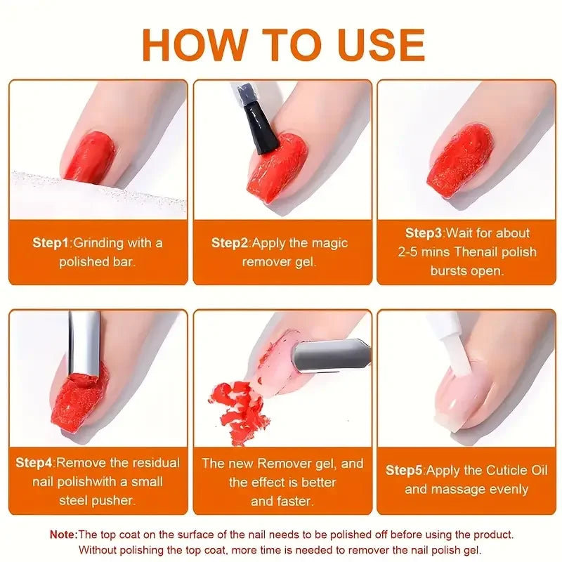 Crack-free Nail Glue Remover Non-damaging Cuticle Oil Clean Without Qme
