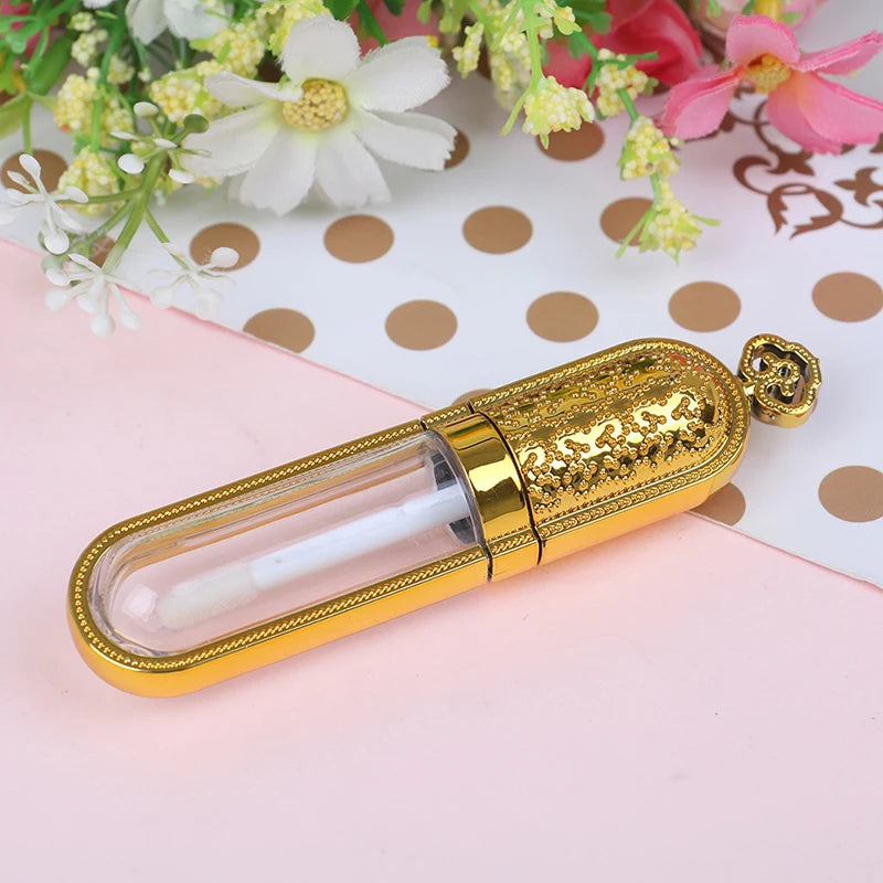 Refillable Empty Lip Gloss Tube Balm Clear Elegant Cosmetic Container Qme