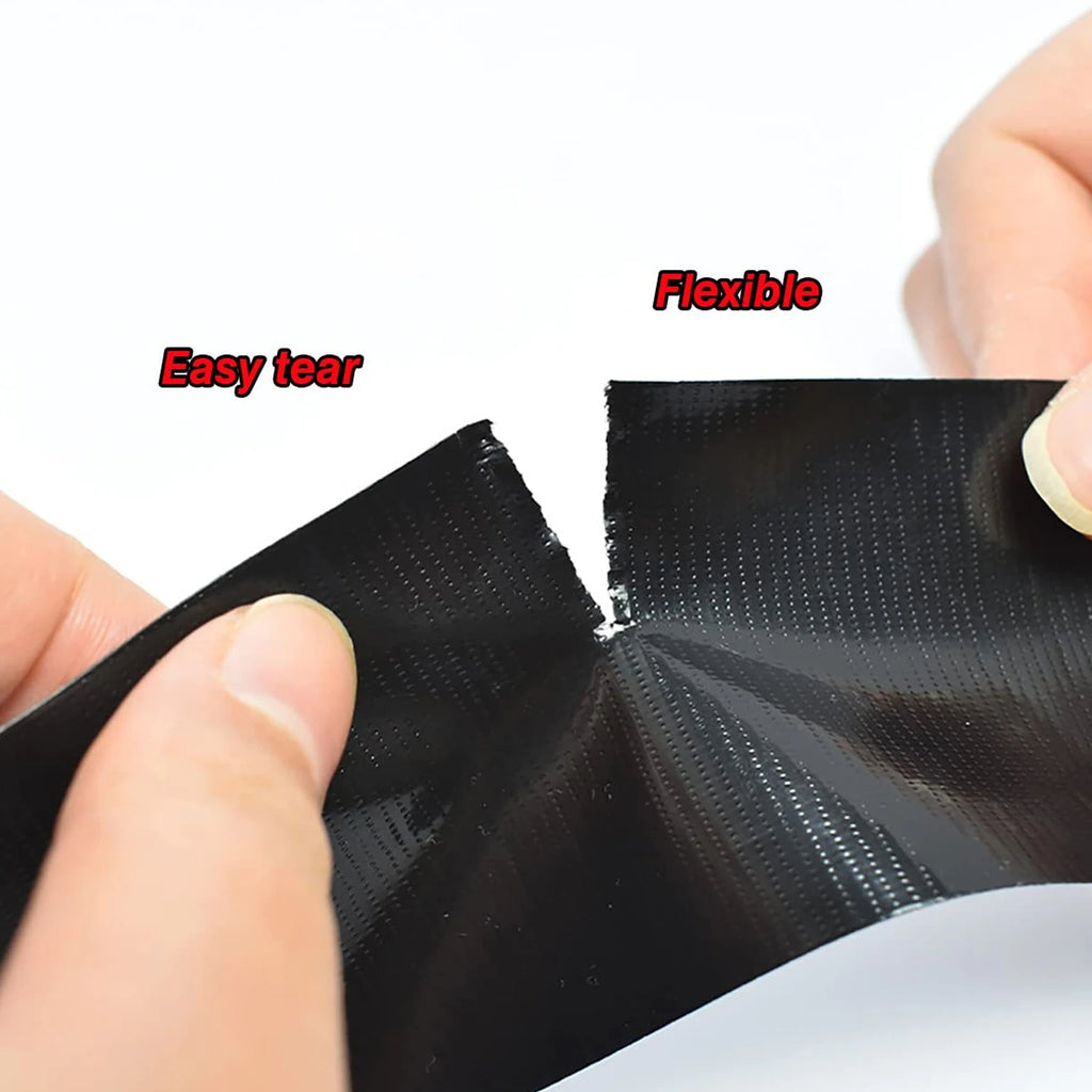 Black Duct Tape Heavy Duty Waterproof Strong Adhesive Cloth Based Tape for Indoor Outdoor Repairs Qme