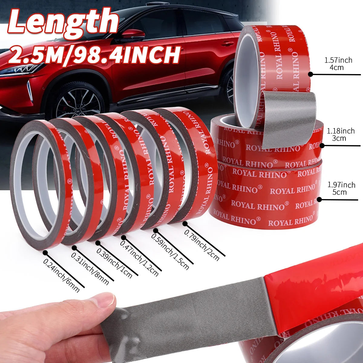Double Sided Tape Waterproof Acrylic Foam Thicken Adhesive Tapes Heavy Duty Mounting Traceless Stickers Home Car Qme