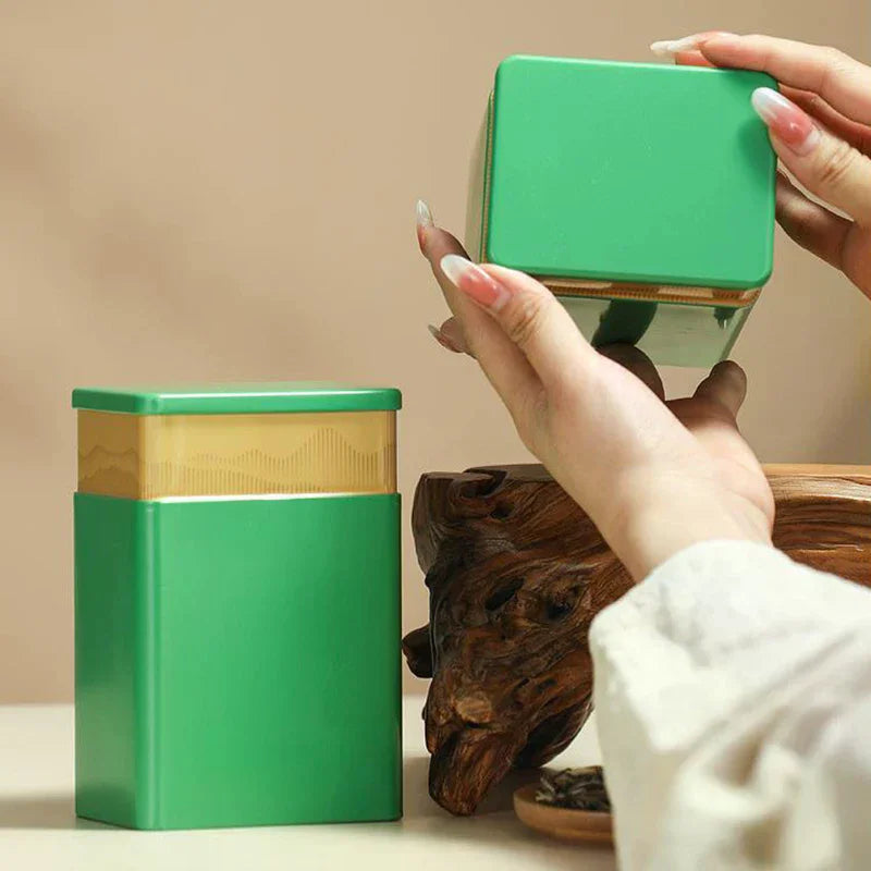 Mini Empty Tea Tin Can Household Green Black Tea Sealed Jar Portable Home Small Tea Packaging Box Tinplate Storage Cans Qme