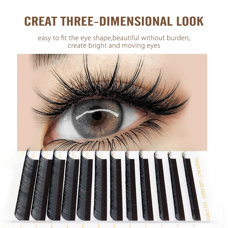 NATUHANA 5D Flora Individual Lashes Easy Fan Eyelash Extensions Qme