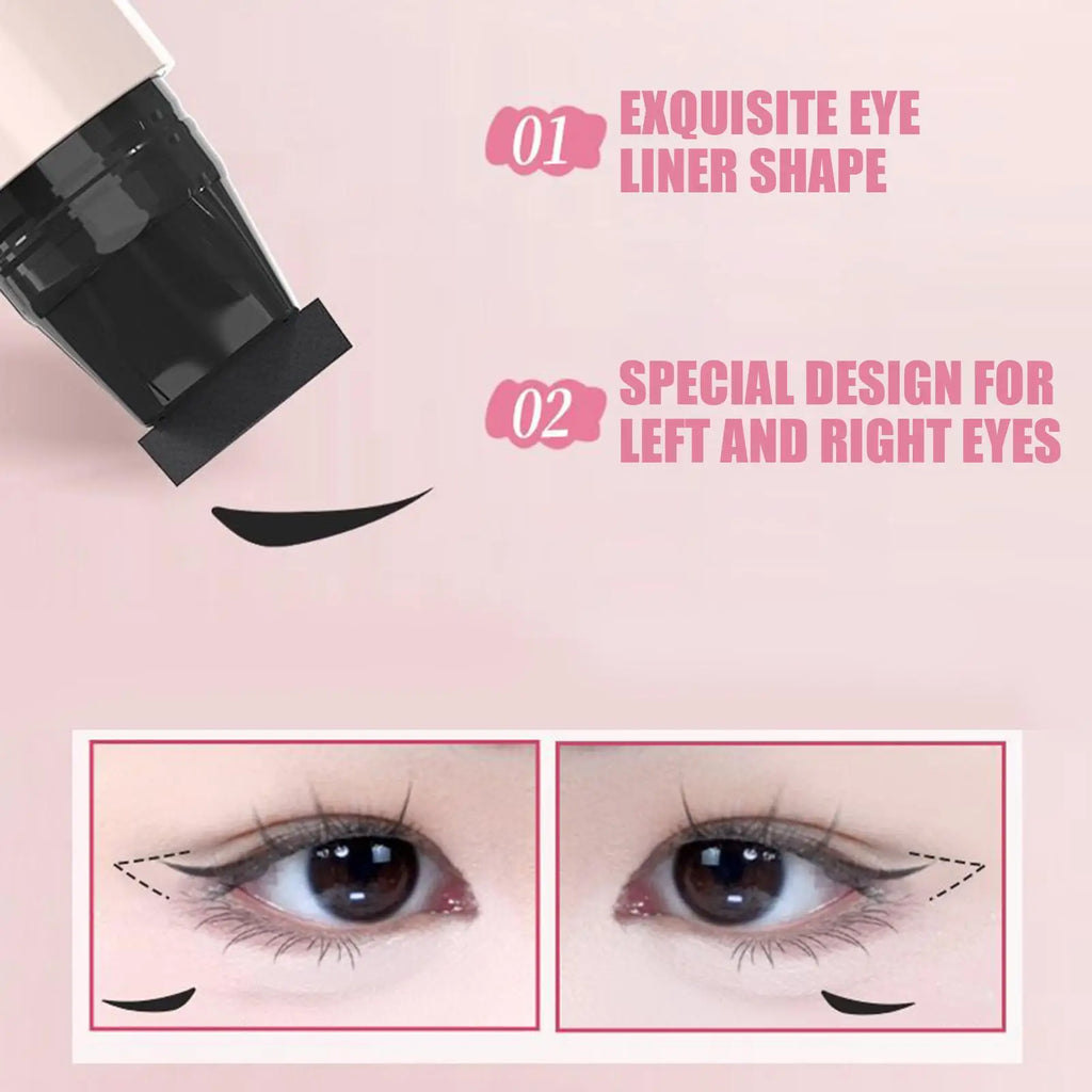 1pc Winged Eye End Stamp Double-Tip Women Makeup Eye End Wing Stamp Waterproof Stencil Portable Quick Drying Eyeliners Cosmetics Qme