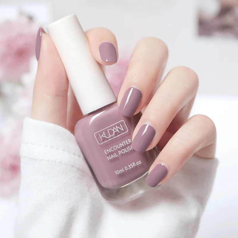 10ml Water-based Nail Polish Long Lasting Tearable Quick Dry No Bake Semi-permanent Varnish DIY Fashion Manicure 40 Color Qme