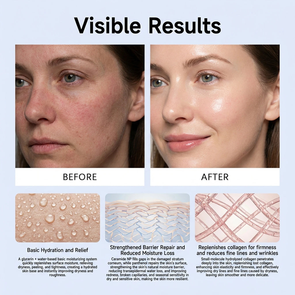 Jelly Mist Serum Brightening Firming Hydrating Face Spray Smoothing Facial Hyaluronic Acid Collagen Moisturizing Skincare Set Qme