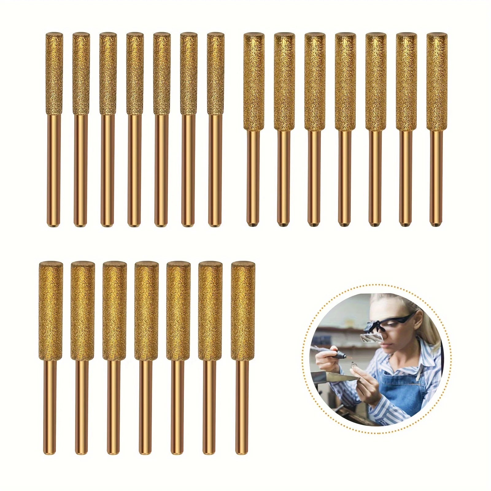 18pcs Chainsaw Chain Grinding Head Grinding Chain Machine Handheld Chainsaw Logging Saw Chain Grinding Tool Electric File Head Qme