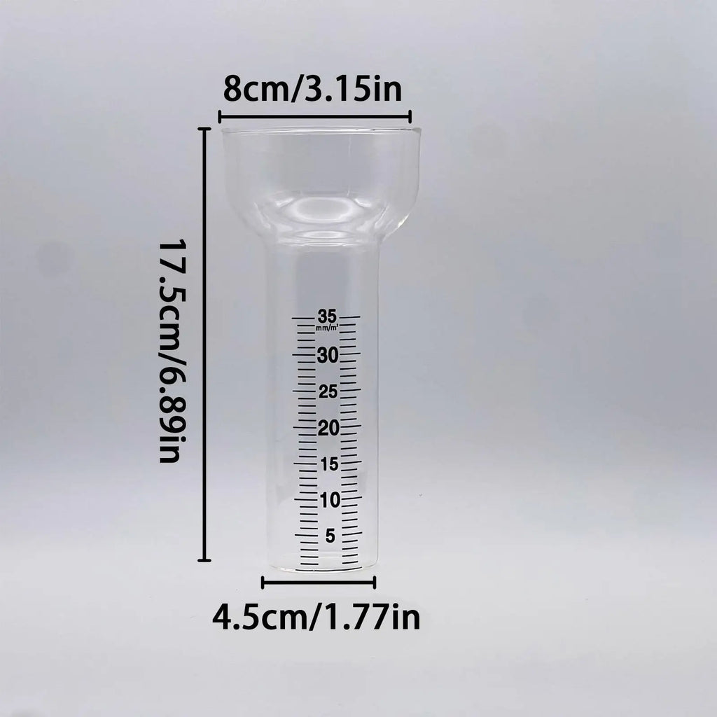 Rain Gauge Outdoor 2 Clear Glass Accurate Cups Stand Replacement Tube Qme