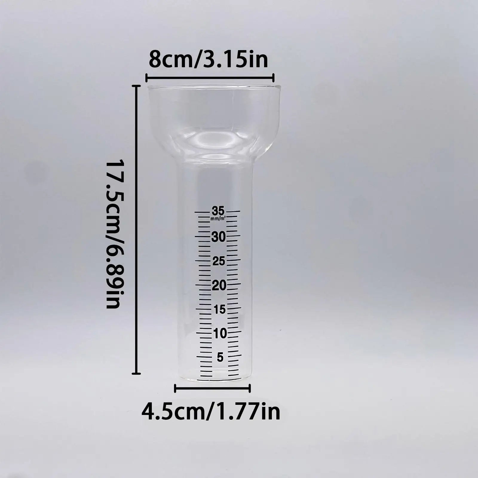 Rain Gauge Outdoor 2 Clear Glass Accurate Cups Stand Replacement Tube Qme