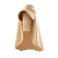 Multifunctional All-around Face Mask Sun Protection Hat Shawl Summer Qme Khaki one size