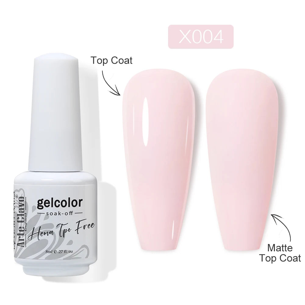 Arte Clavo HEMA Glitter Gel Nail Polish Pink Sliver Gold Sparkling