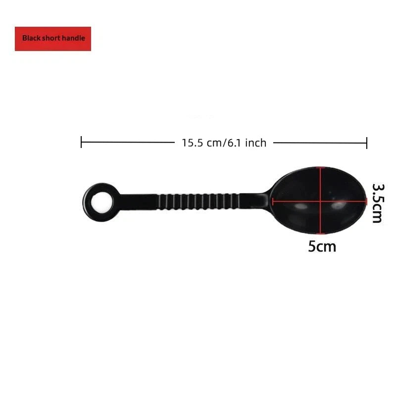 Baking Tools Measuring Spoon Non-slip Long Handle Coffee Black Scoop Qme Black S