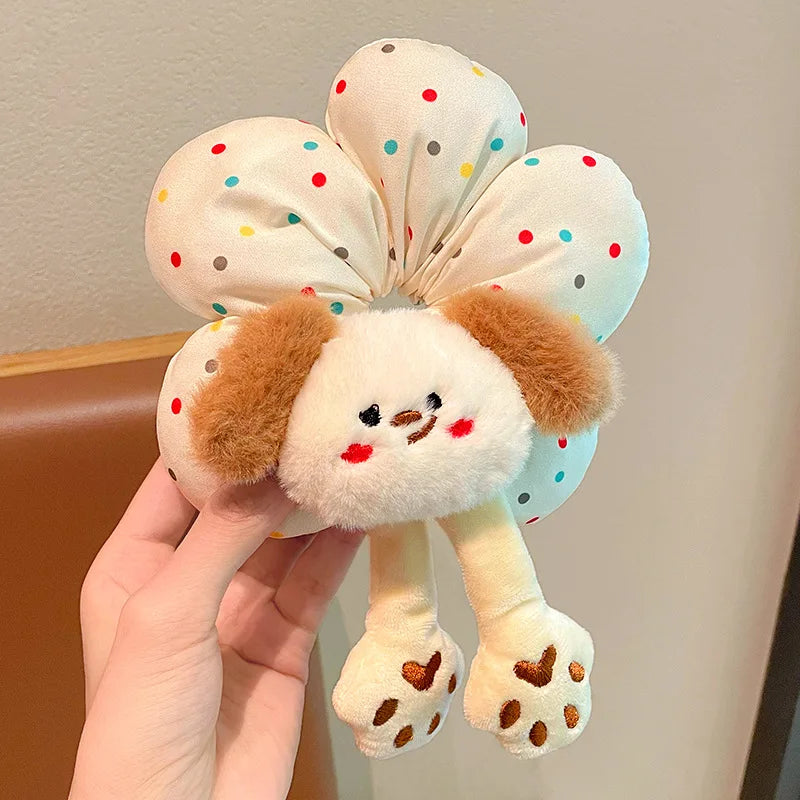 Hello Kitty Kuromi Flower-print Hair Tie Cute Bun Accessory Versatile Qme 6