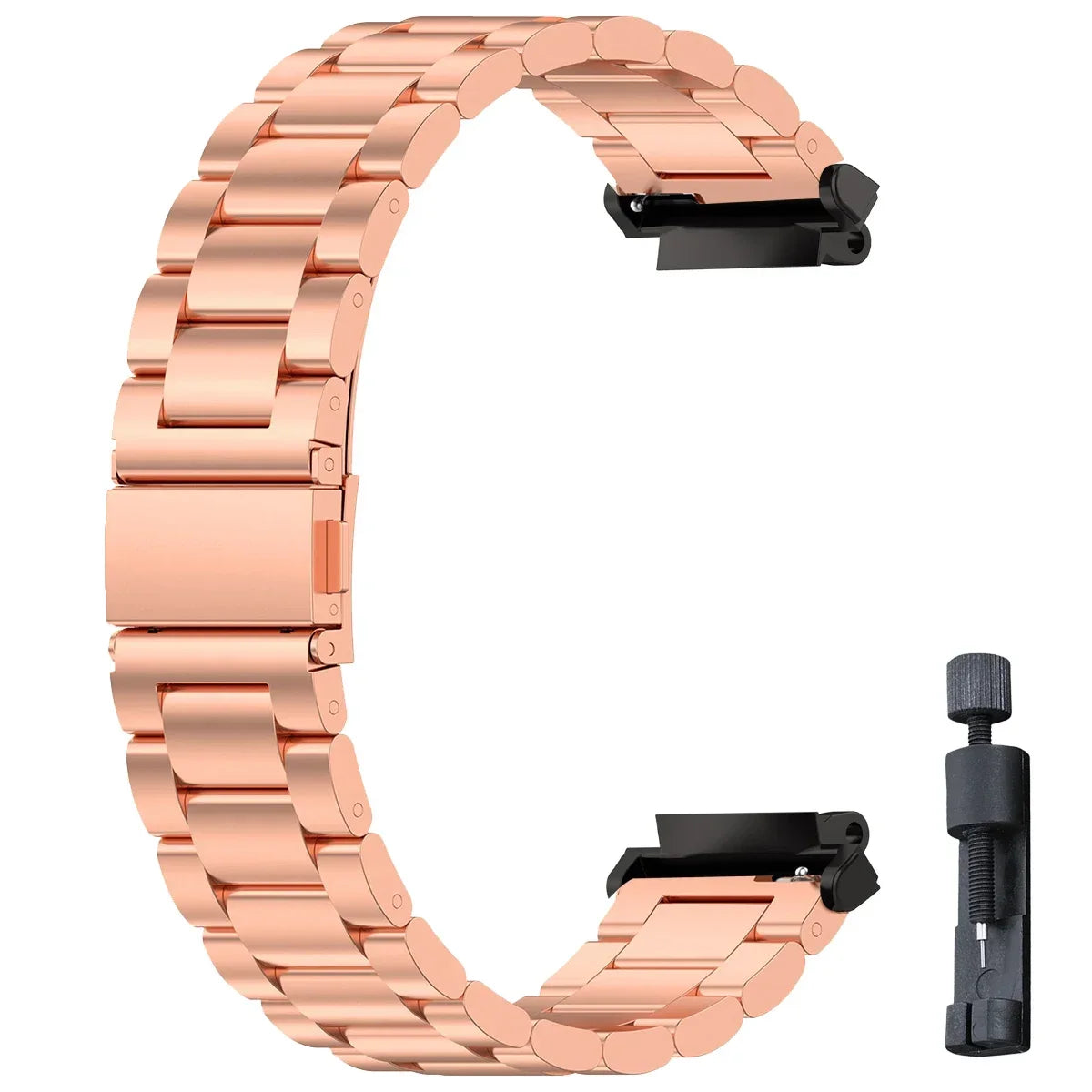 Stainless Steel Band for Amazfit T-rex 2 3 Ultra Watch Strap Metal for Amazfit Trex Pro T Rex Tyrannosaurus Smartwatch Bracelet Qme Rose Gold T-Rex 3