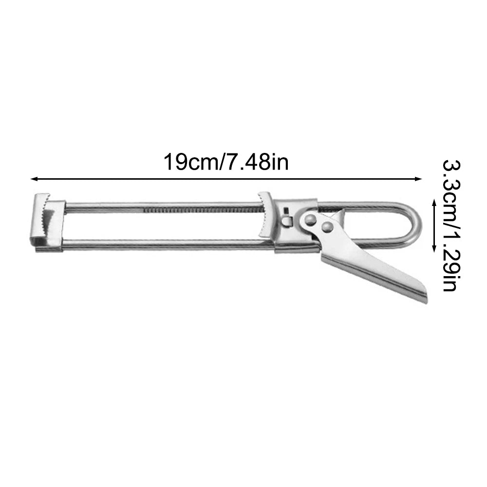 Adjustable Multi-Function Bottle Opener Stainless Steel Lids Off Jar Opener Labor-Saving Screw Can Opener For Kitchen Tools Qme