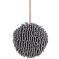 1pc Kitchen Hanging Quick-Drying Cleaning Handball, Hangable Bathroom Absorbent Soft Accessories, Home Towels Hand Towel Qme Grey