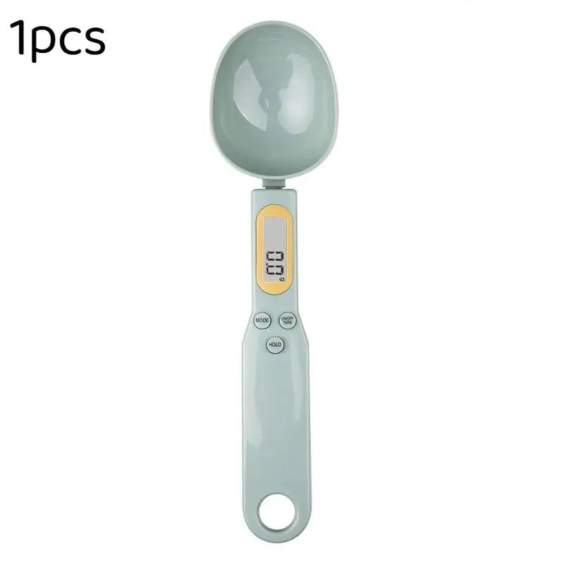 1 0 1- LCD Digital Food Scale Measuring Spoon Coffee Powder Milk Qme Light green