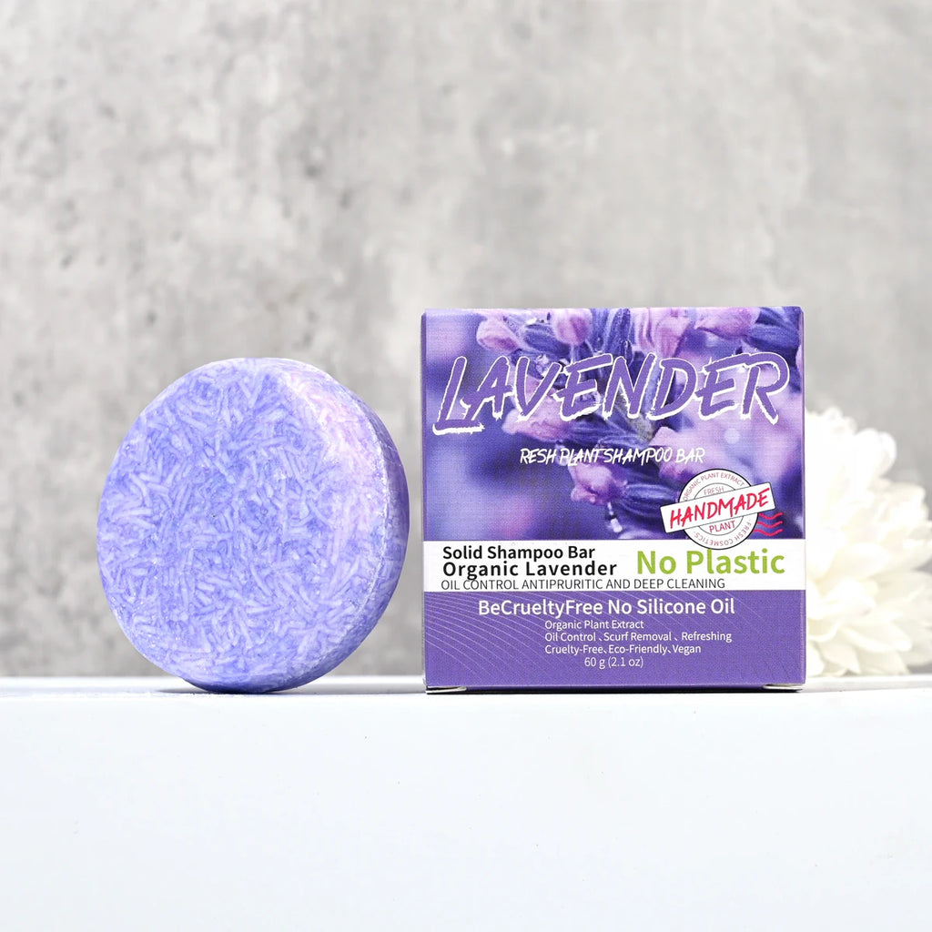 Provence Lavender Essential Oil Shampoo Soap Handmade Hair Care Solid Qme