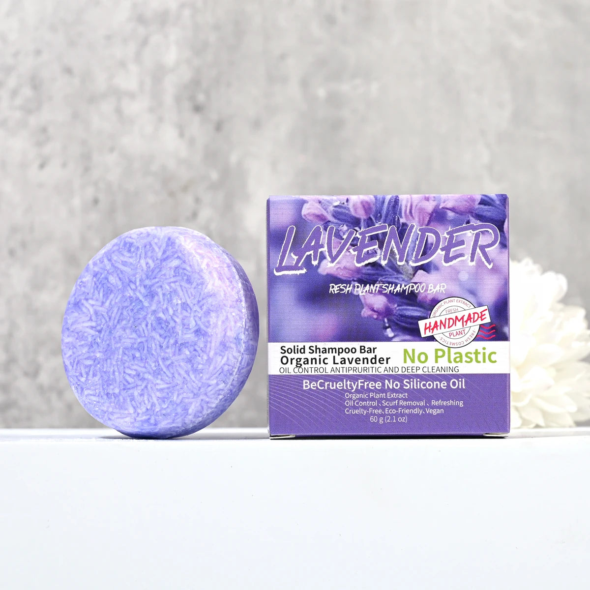 Provence Lavender Essential Oil Shampoo Soap Handmade Hair Care Solid Qme
